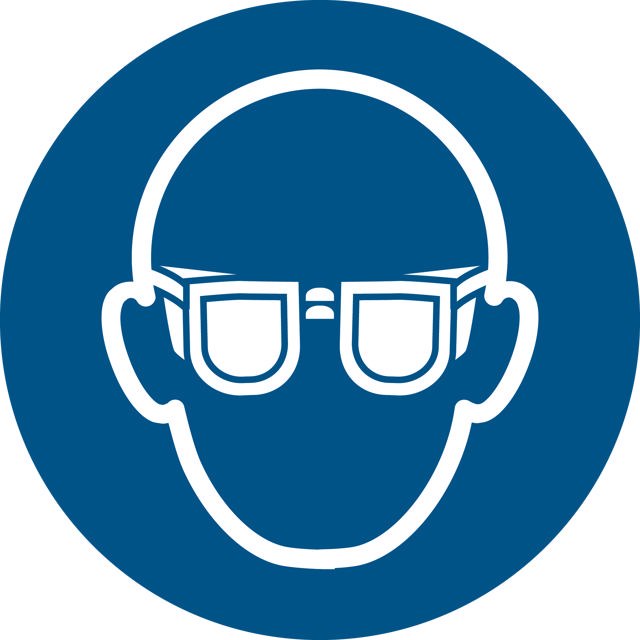 Piktogramm-Zeichen Augenschutz benutzen, 300 mm