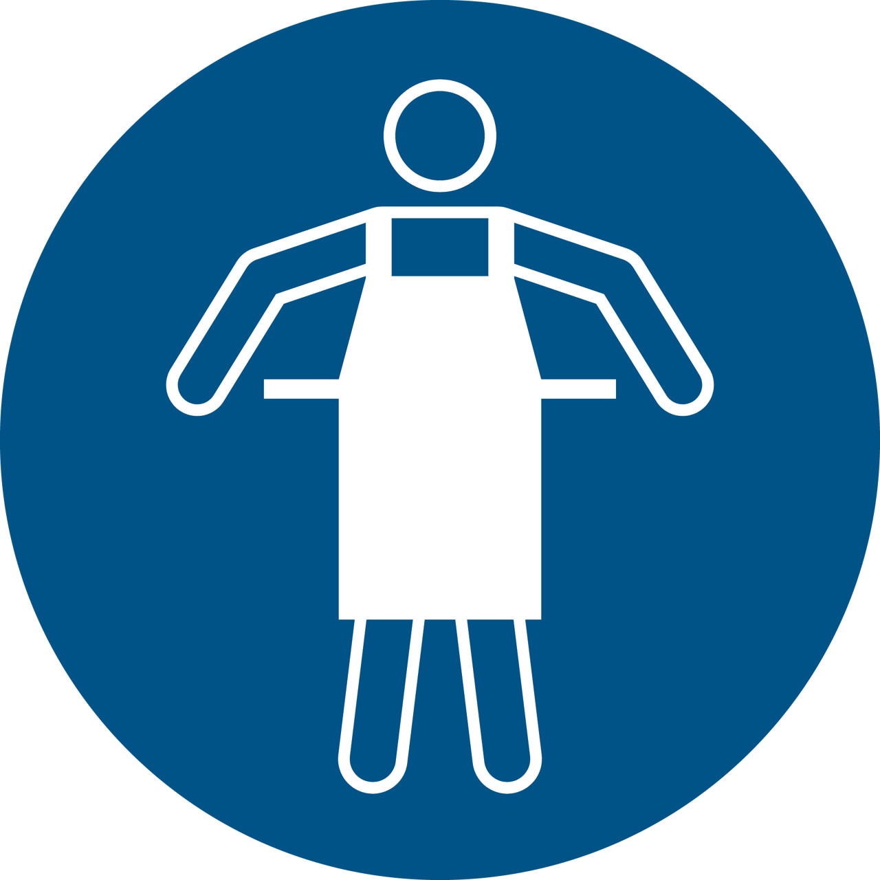 Sikkerhedsskilt Brug beskyttelsesforklæde, 300 mm