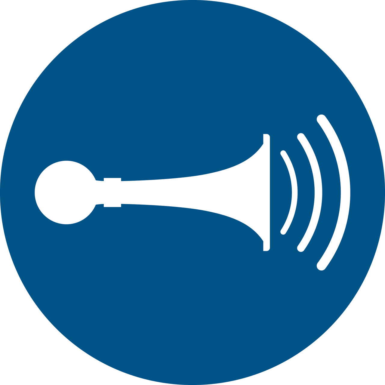 Piktogramm-Zeichen Akustisches Signal benutzen, 100 mm