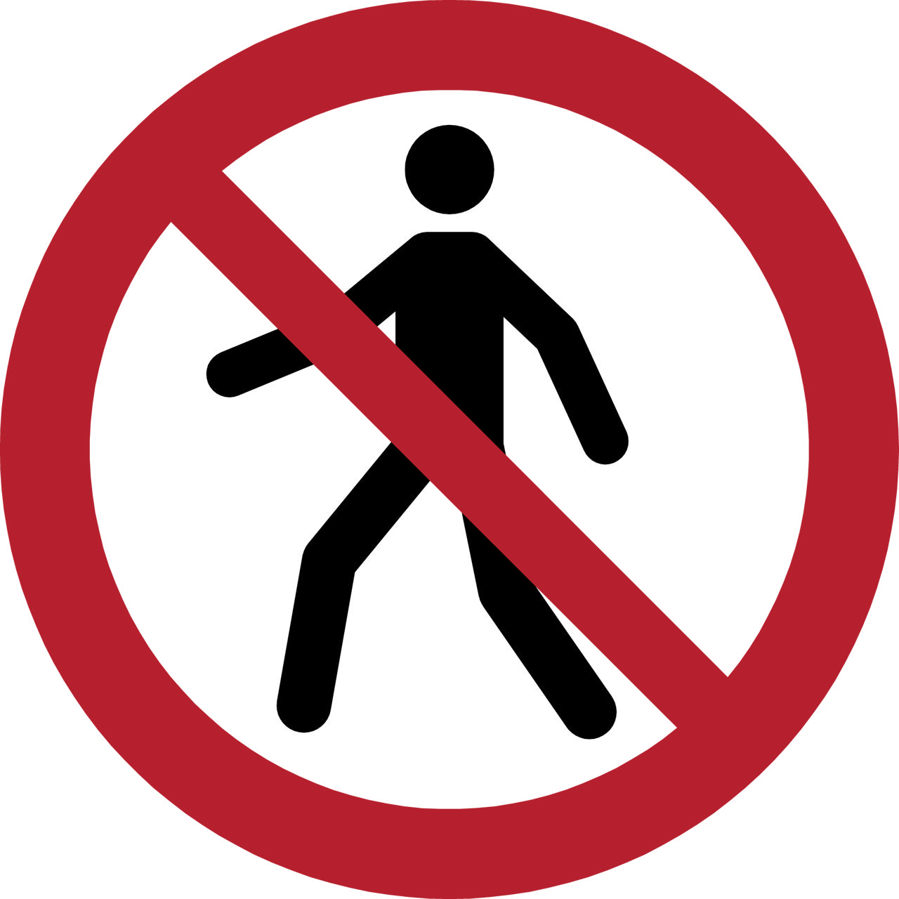 Pictogram bordje Geen doorgang, 100 mm