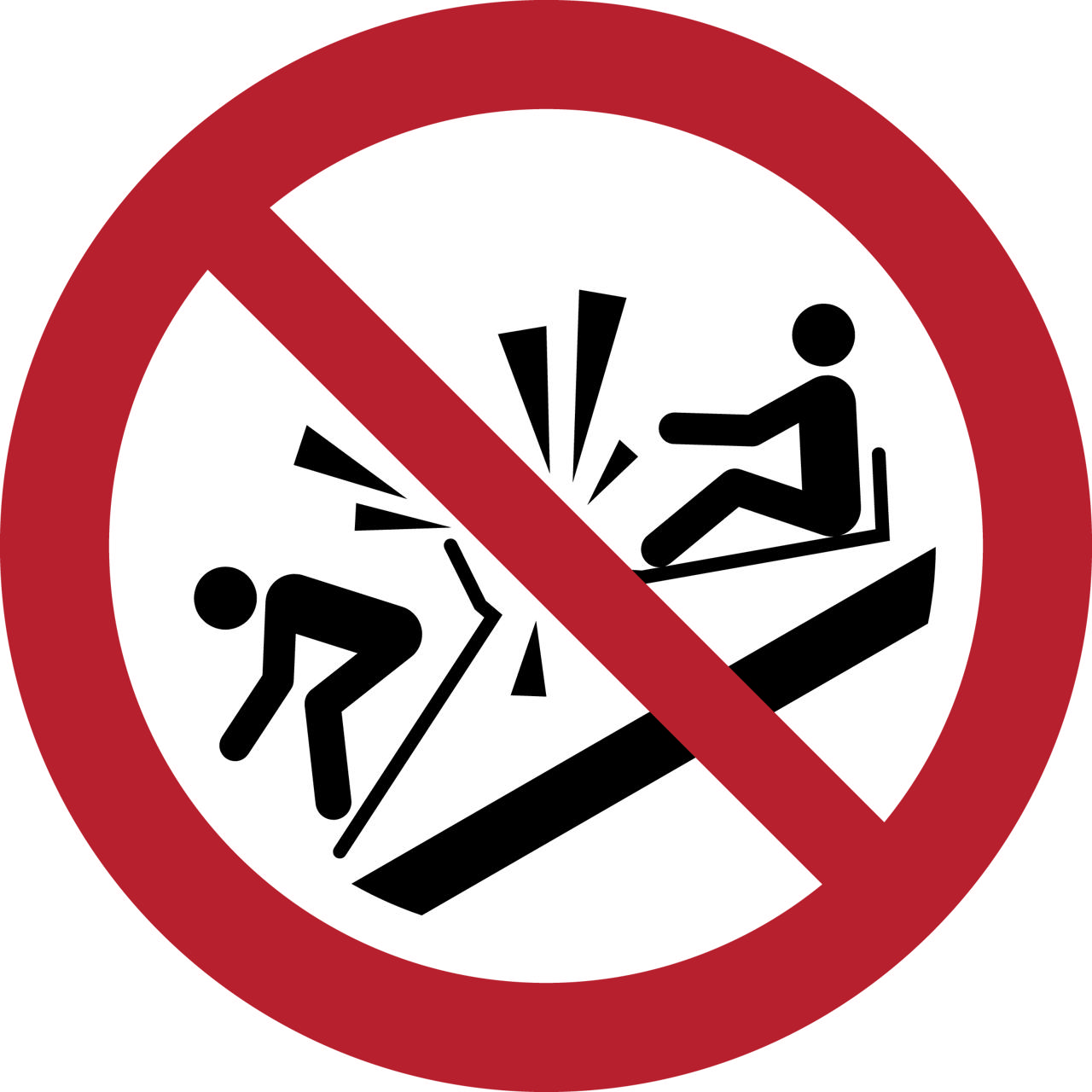 Safety Sign Do Not Ram into toboggans, 300 mm