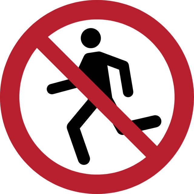 Turvallisuusmerkki Ei Juoksemista, 300 mm