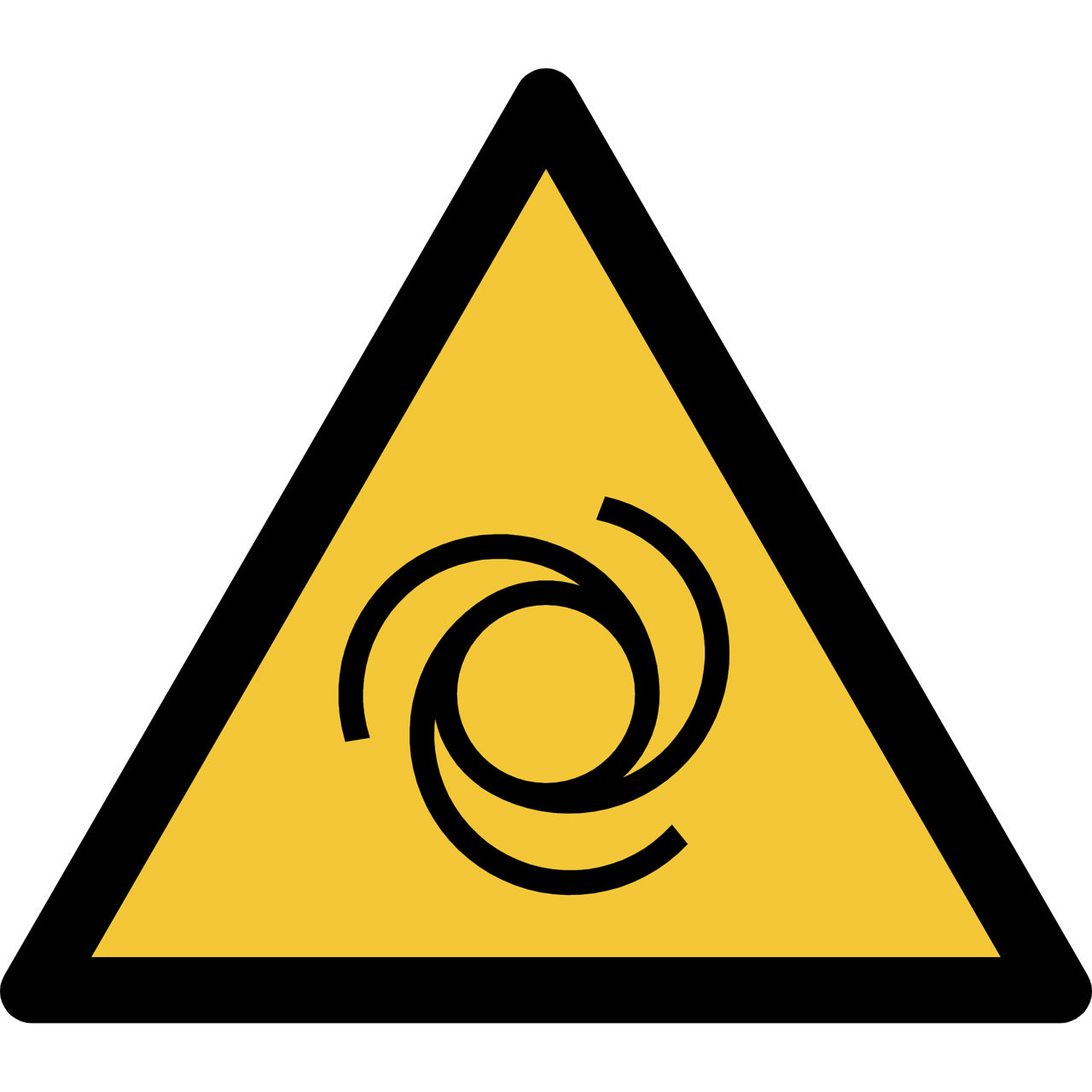 Säkerhetsskylt Varning Automatisk Start, 150 x 133 mm