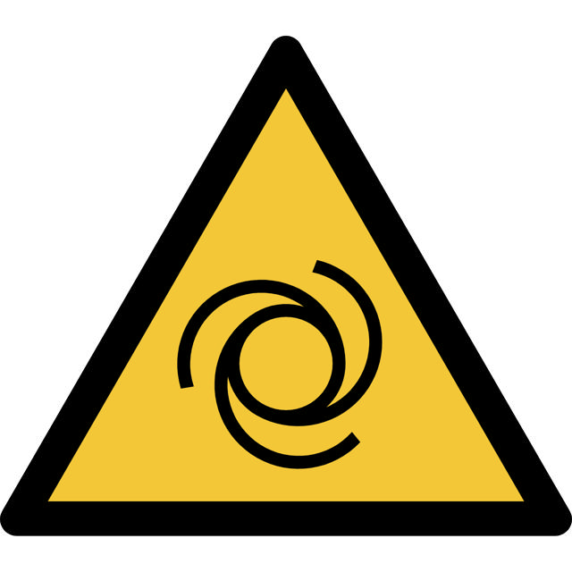 Säkerhetsskylt Varning Automatisk Start, 150 x 133 mm