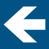 Arrow to the Left Sign, 150 x 150 mm
