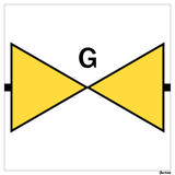 Gaskopplingsskylt, 200 x 200 mm