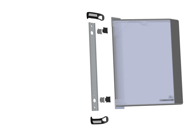 Tarifold Pro Wall Document Display System, A4, 10 Easy Load PP Pockets