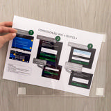 Självhäftande skylthållare i akryl, permanent, A4