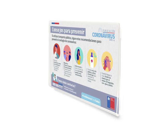 Självhäftande skylthållare i akryl, permanent, A4