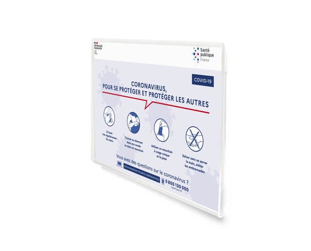 Självhäftande skylthållare i akryl, permanent, A4