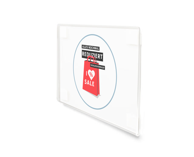 Självhäftande skylthållare i akryl, permanent, A5