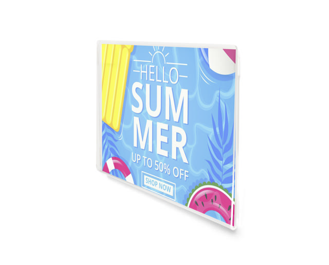 Självhäftande skylthållare i akryl, permanent, A5