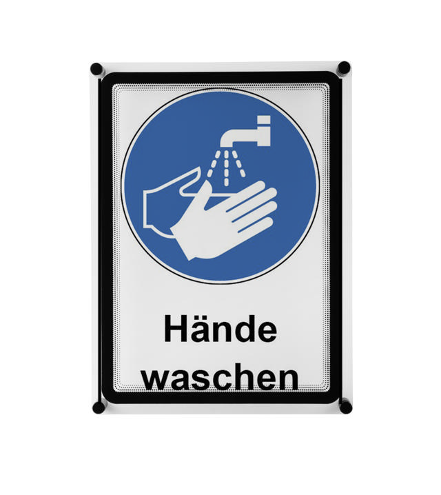 Acrylic wand informatiehouder met A4 magneto displayframe