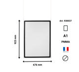 Acrylic hangende informatiehouder met A1 Magneto displayframe, dubbelzijdig 