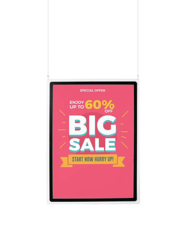 Acrylic hangende informatiehouder met A1 Magneto displayframe, dubbelzijdig 