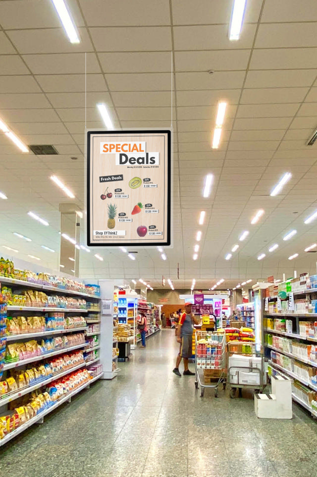 Acrylic hangende informatiehouder met A1 Magneto displayframe, dubbelzijdig 