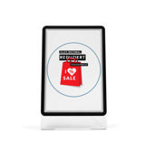 Acryl L-Ständer mit Magneto Inforahmen DIN A4
