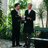 Fundas autoadhesivas para tarjetas de visita, apertura superior, 105 x 60 mm