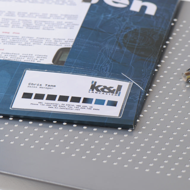 Fundas autoadhesivas para tarjetas de visita, apertura superior, 105 x 60 mm