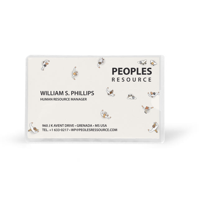 Funda autoadhesiva para tarjetas de visita, 95 x 60 mm, abertura lado corto