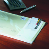 Funda autoadhesiva para tarjetas de visita, 95 x 60 mm, abertura lado corto