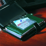 Funda autoadhesiva para tarjetas de visita, con solapa, permanente, 105 x 60 mm