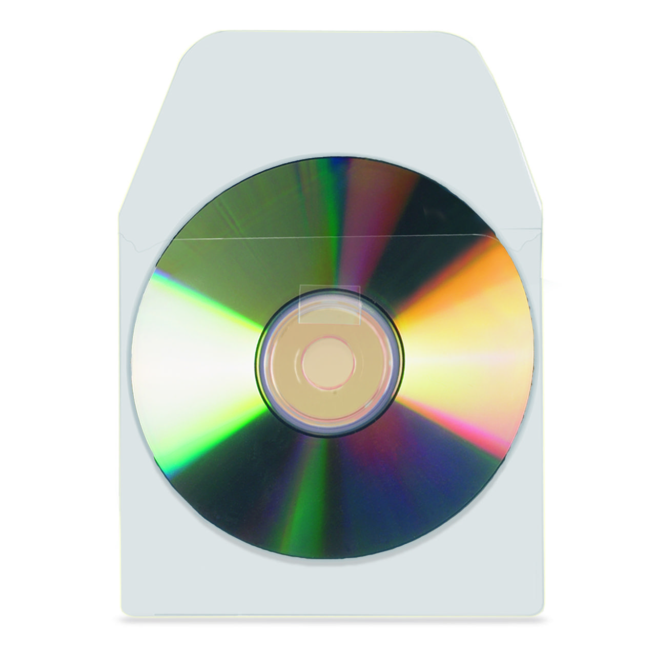 Selvklæbende cd-lomme med flap, permanent