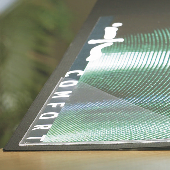 Selvklæbende hjørnelomme, permanent, 100 x 100 mm