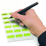 3L Selbstklebende Registertabs, permanent, 12 x 40 mm