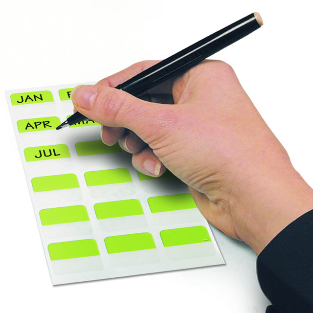 3L Selbstklebende Registertabs, permanent, 12 x 40 mm