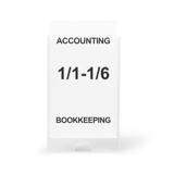 Selvklæbende etiketholder, permanent, 55 x 102 mm, med indsatser 