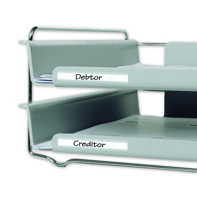 Itsekiinnittyvä etiketinpidikesuikale, pysyvä, 25 x 150 mm, sisällyksellä